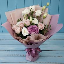 Букет цветов из:  Розы и Лизиантусы в Малые Вязёмы