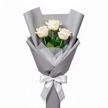Букет 3 белые розы #REPLACE_PRED# Малые Вязёмы