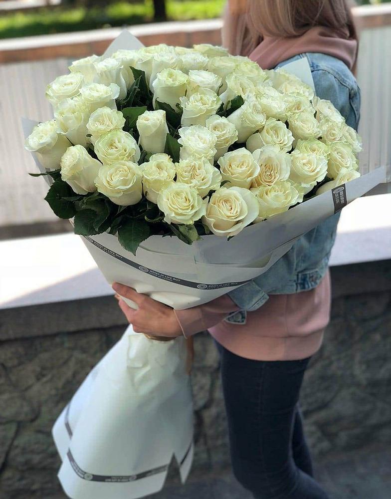 35 Белых роз в Малые Вязёмы Букет 35 Белых роз в Малые Вязёмы