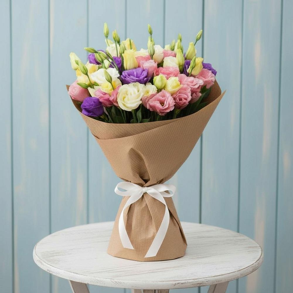 Букет цветов из: Лизиантусы в Малые Вязёмы