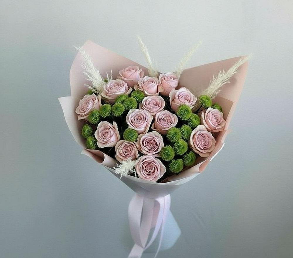 Букет цветов из: Розы и Хризантемы в Малые Вязёмы