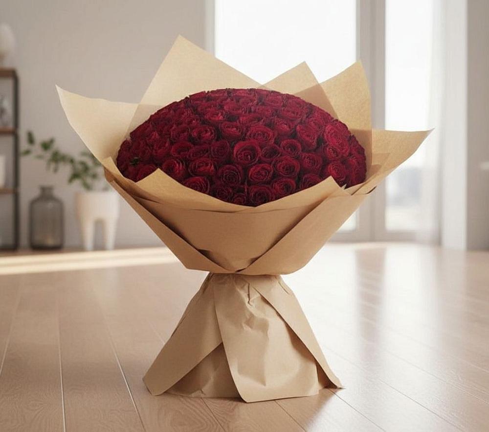 Букет 101 Красная роза в Малые Вязёмы