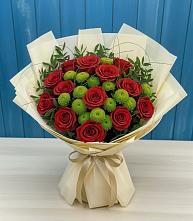 Букет цветов из:  Розы и Хризантемы в Малые Вязёмы