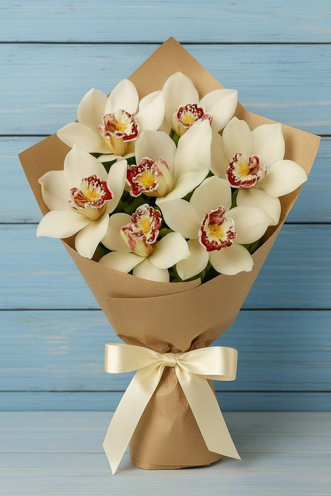 Букет цветов из: Орхидеи и Розы в Малые Вязёмы