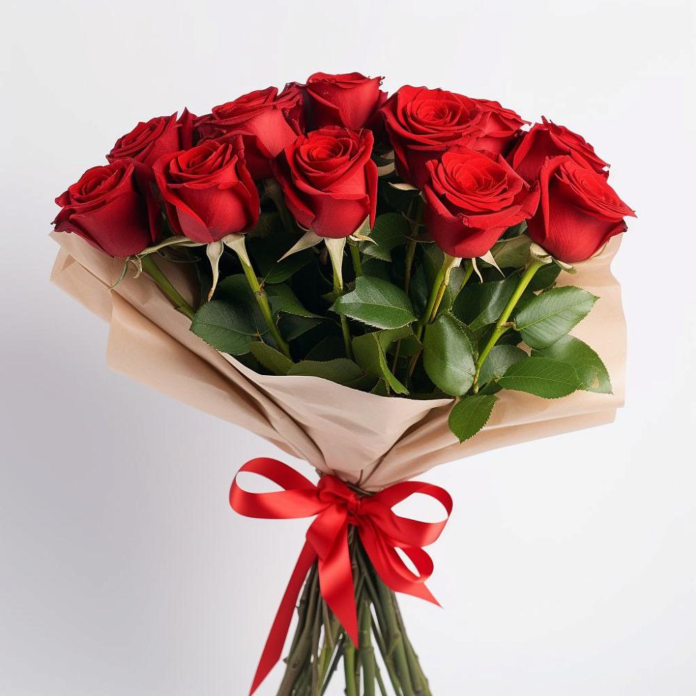 Букет 11 Красных роз Эдлесс Лав в Малые Вязёмы
