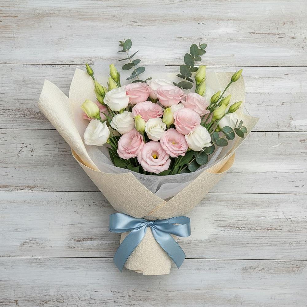 Букет цветов из: Лизиантусы в Малые Вязёмы